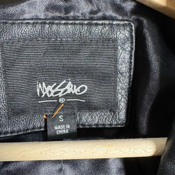 NWT Mossimo Genuine Black Leather One Button Jacket Deadstock Y2K 90s Vintage S - Picture 7 of 10